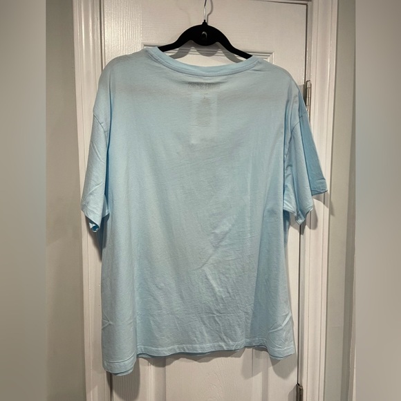 NWT Britney Spears Size L Light Blue Short Sleeve Cotton Tee Shirt Signature Y2K - Picture 7 of 10